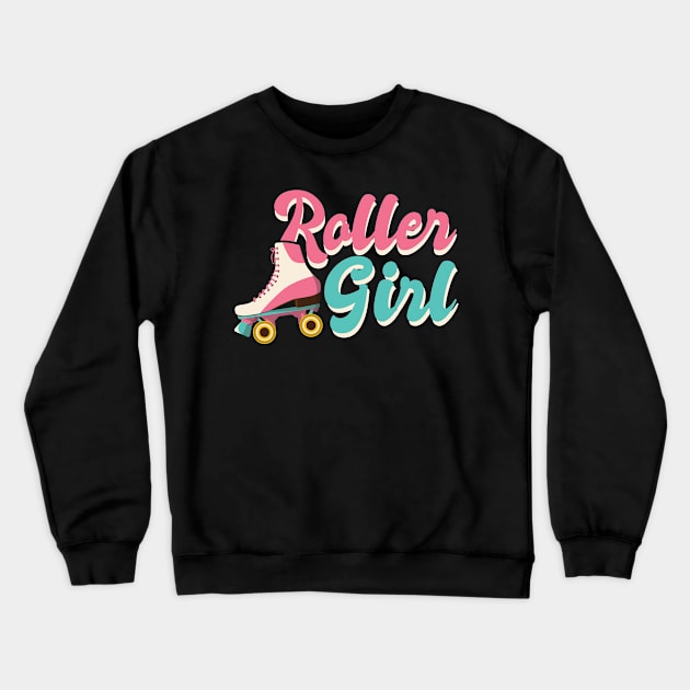 Roller Girl - Roller Skating - Skater Crewneck Sweatshirt by Peco-Designs